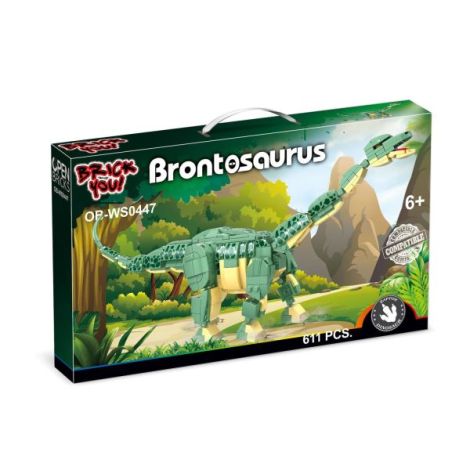 Dinozaur de jucarie - Set constructie Brontozaur (611 piese) - imagine 6